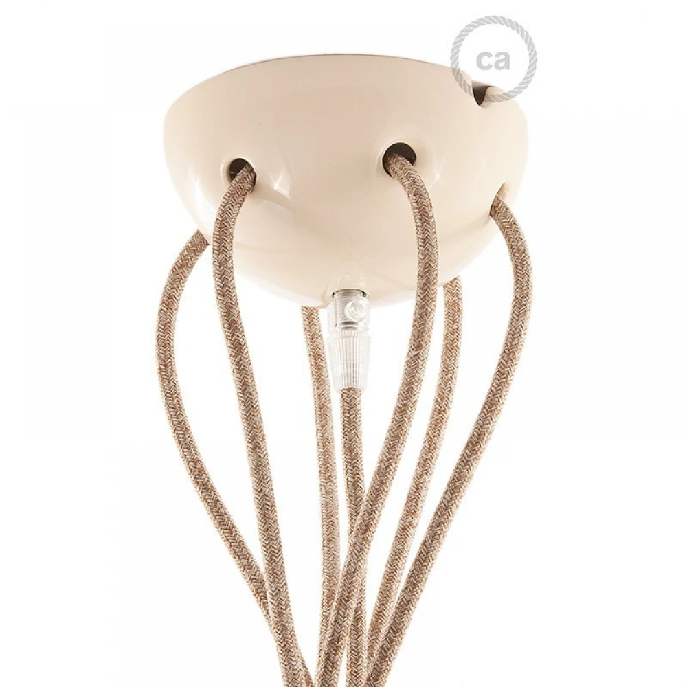 Ροζέτα Φωτιστικού Κεραμική Με 7 Τρύπες Σε Διάφορα Χρώματα - Creative Cables