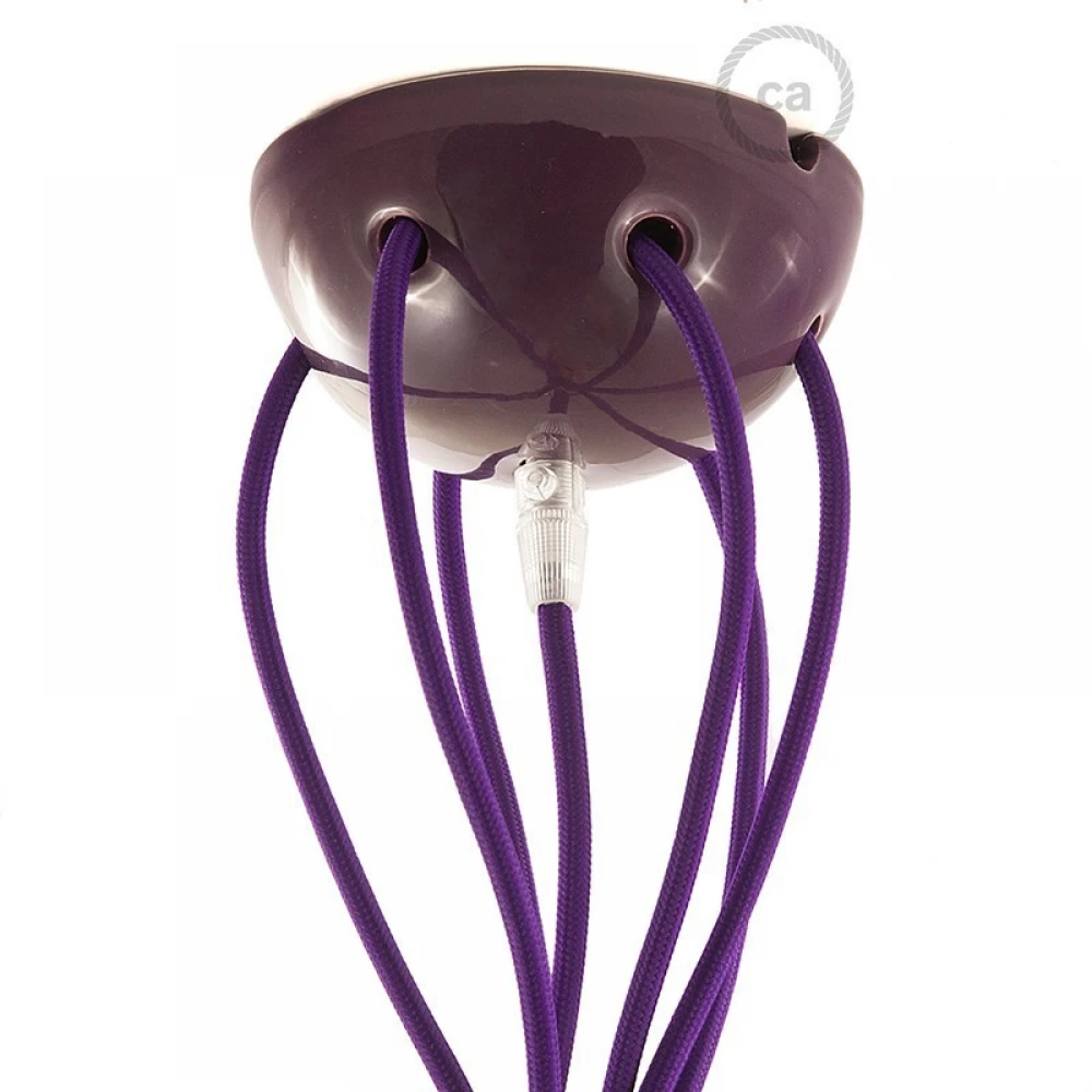 Ροζέτα Φωτιστικού Κεραμική Με 7 Τρύπες Σε Διάφορα Χρώματα - Creative Cables