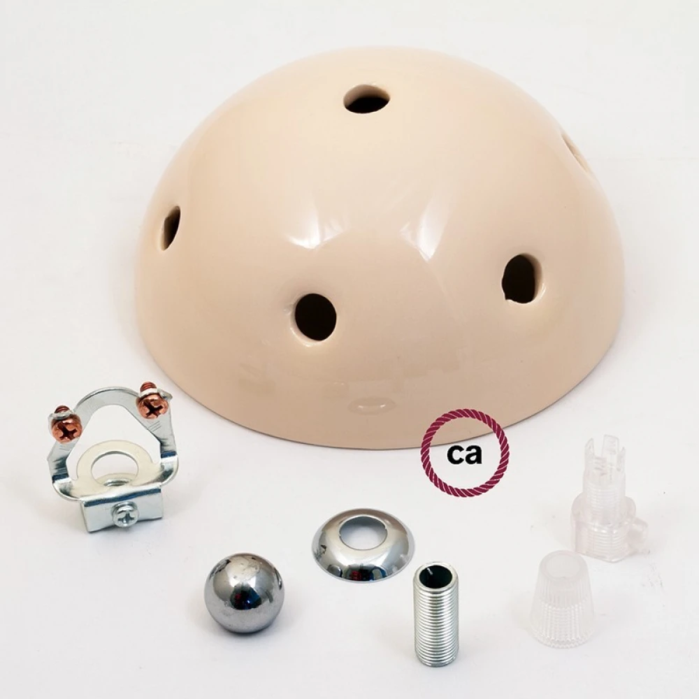 Ροζέτα Φωτιστικού Κεραμική Με 7 Τρύπες Σε Διάφορα Χρώματα - Creative Cables