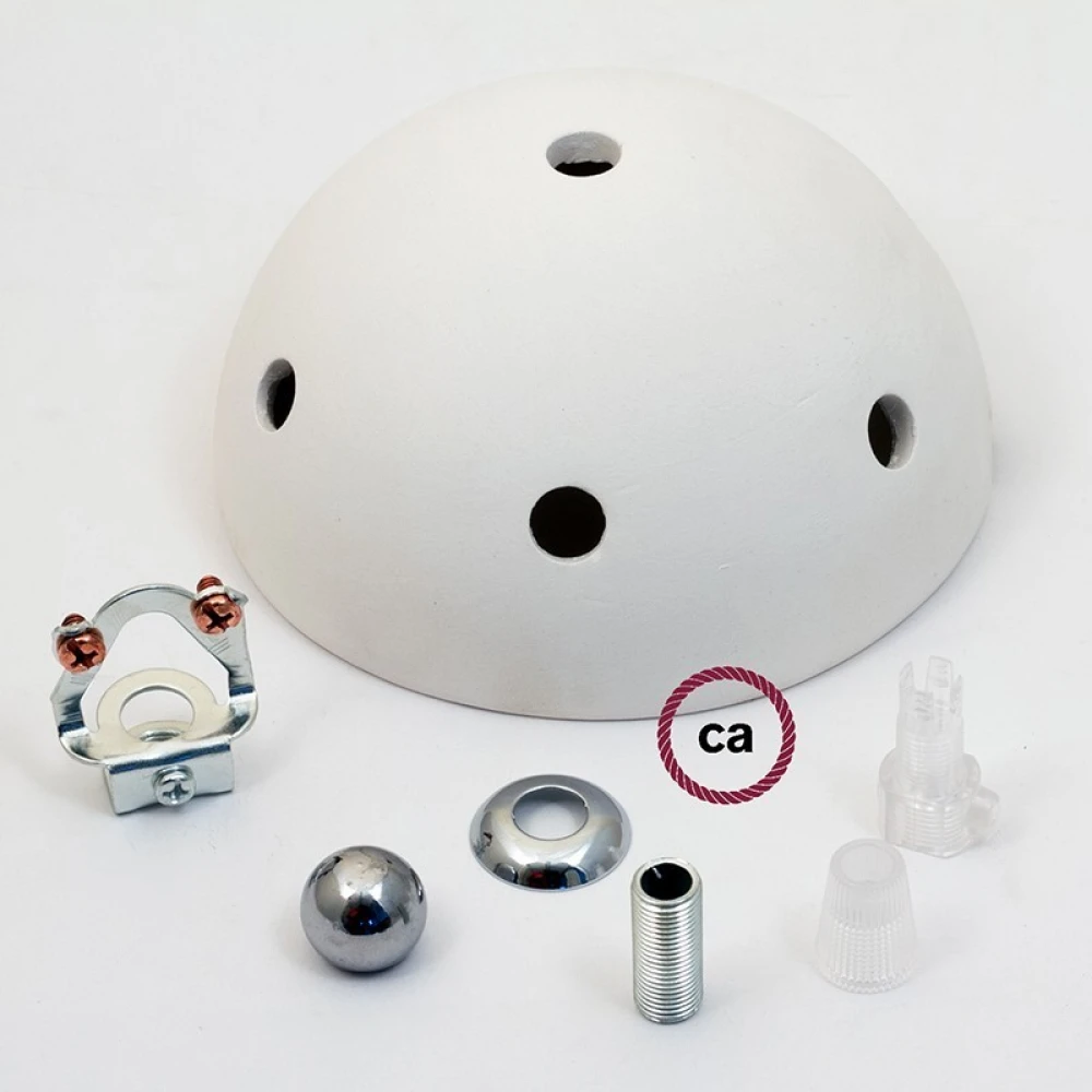 Ροζέτα Φωτιστικού Κεραμική Με 7 Τρύπες Σε Διάφορα Χρώματα - Creative Cables