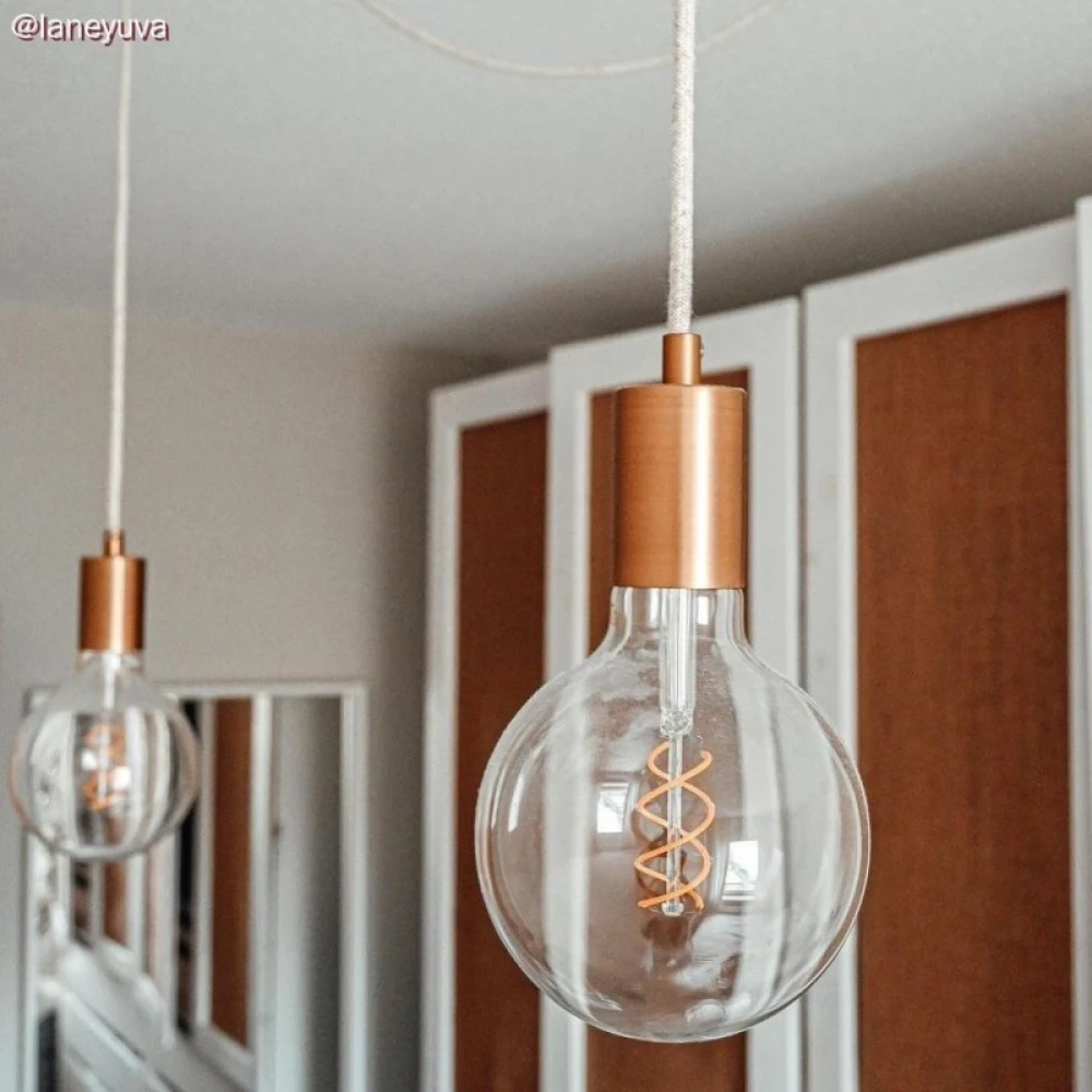 Μεταλλικό στήριγμα καλωδίου μαζί με μαστό, παξιμάδι και ροδέλα - Χάλκινο Αντικέ - Creative Cables