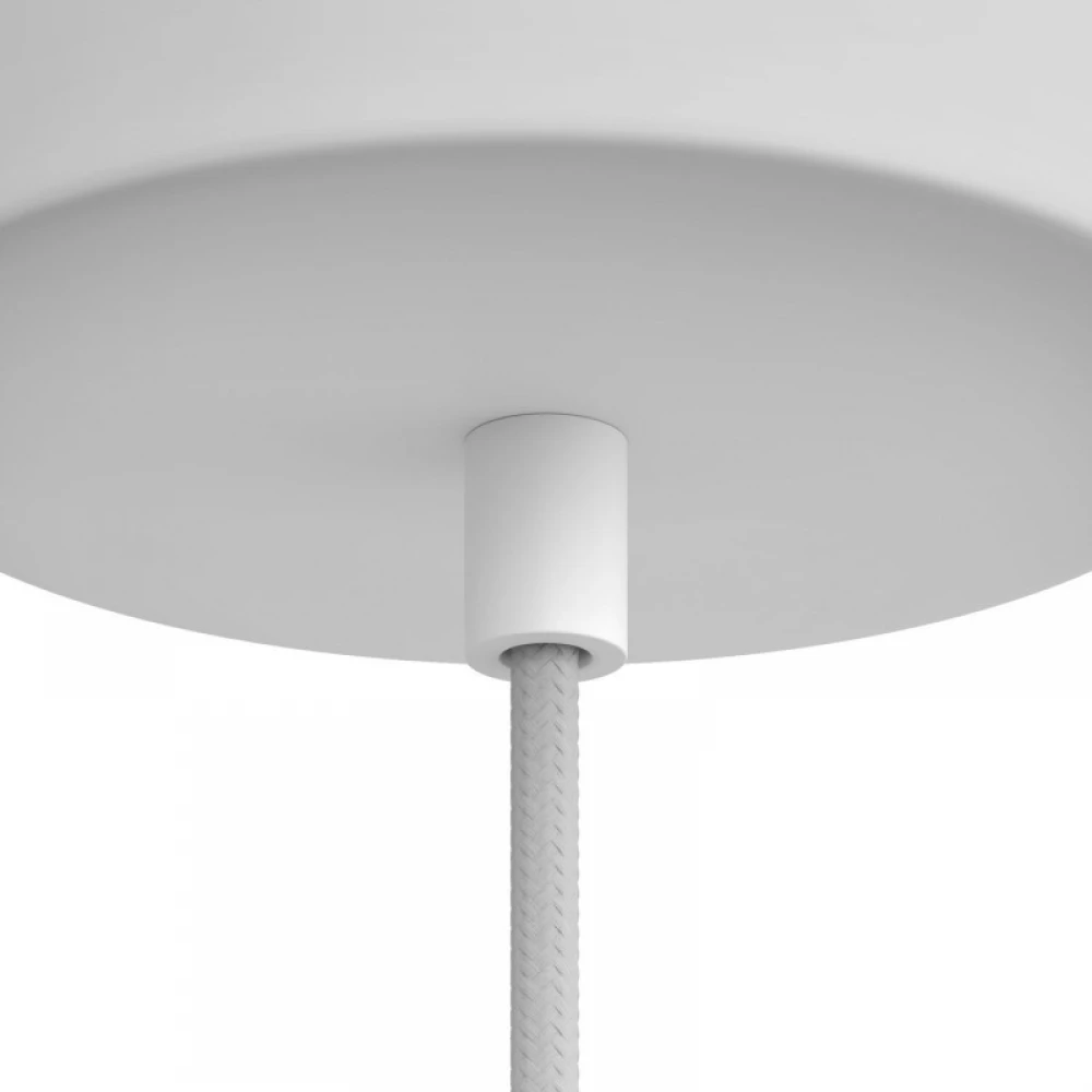 Μεταλλικό στήριγμα καλωδίου μαζί με μαστό, παξιμάδι και ροδέλα - Λευκό - Creative Cables