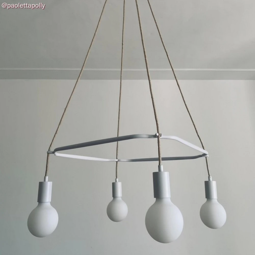 Μεταλλικό στήριγμα καλωδίου μαζί με μαστό, παξιμάδι και ροδέλα - Λευκό - Creative Cables