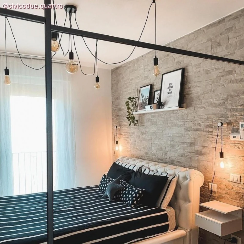 Μεταλλικό στήριγμα καλωδίου μαζί με μαστό, παξιμάδι και ροδέλα - Μαύρο - Creative Cables