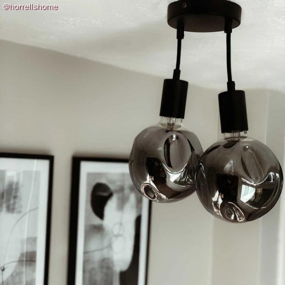 Μεταλλικό στήριγμα καλωδίου μαζί με μαστό, παξιμάδι και ροδέλα - Μαύρο - Creative Cables