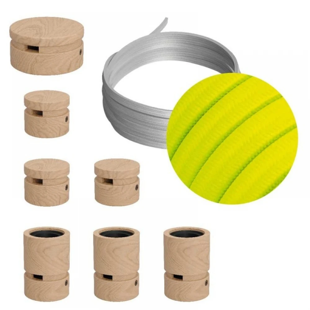 Σύστημα Filé Γιρλάντα Γραμμικό DIY Kit- 5m Καλώδιο Γιρλάντας και 7 Ξύλινα Αξεσουάρ - Creative Cables