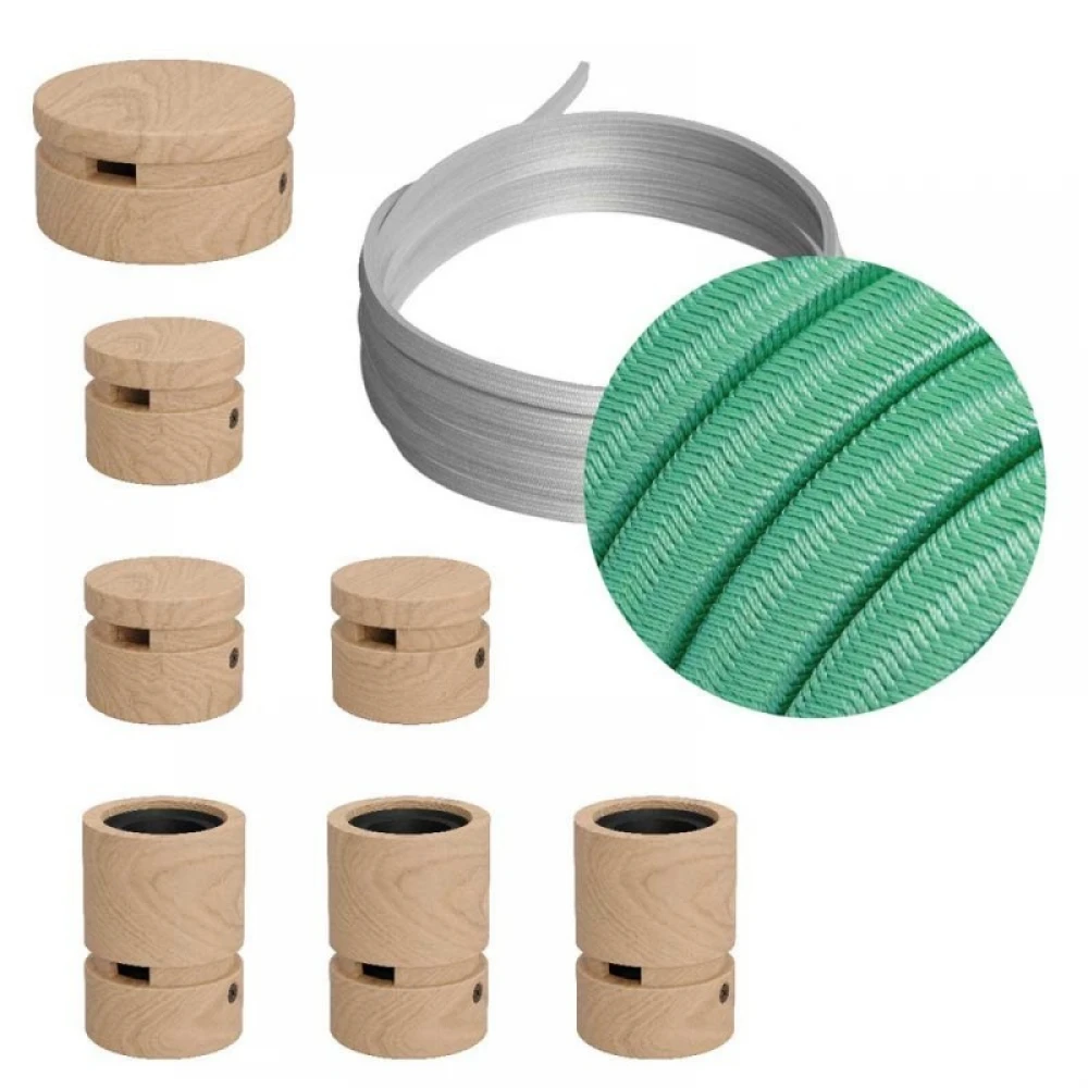 Σύστημα Filé Γιρλάντα Γραμμικό DIY Kit- 5m Καλώδιο Γιρλάντας και 7 Ξύλινα Αξεσουάρ - Creative Cables