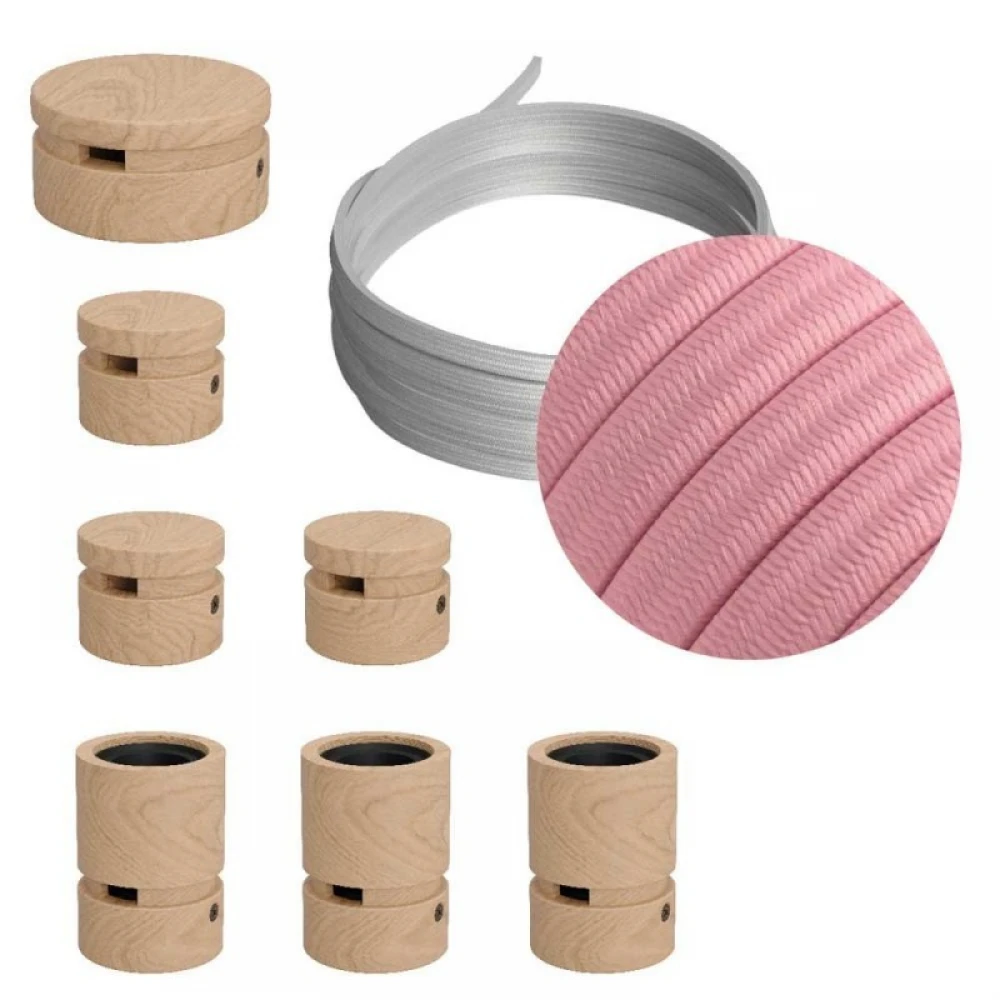 Σύστημα Filé Γιρλάντα Γραμμικό DIY Kit- 5m Καλώδιο Γιρλάντας και 7 Ξύλινα Αξεσουάρ - Creative Cables