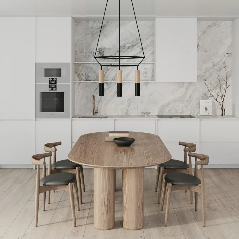 Κρεμαστό φωτιστικό 4φωτο Διπλό Cage Tub-E14 Φυσικό - Μαύρο 4xE14 - Creative Cables