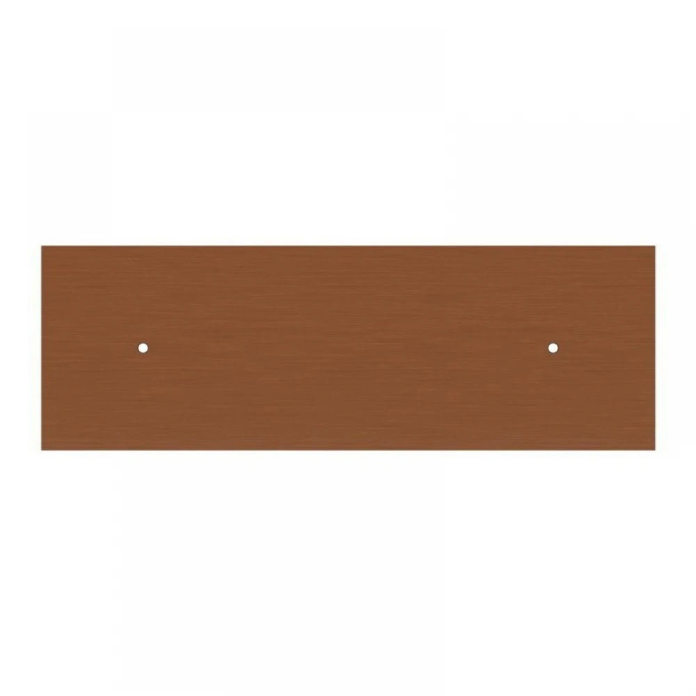 Κρεμαστό Φωτιστικό 2φωτο, με ορθογώνια ροζέτα Rose-One XXL 675 mm, υφασμάτινο καλώδιο και κεραμικά καπέλα Coppa - Χάλκινο ΜΑΤ Dibond - Creative Cables