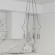 Κρεμαστό φωτιστικό 4φωτο Τριπλό Cage Tub-E14 Νίκελ ΜΑΤ 4xE14 - Creative Cables