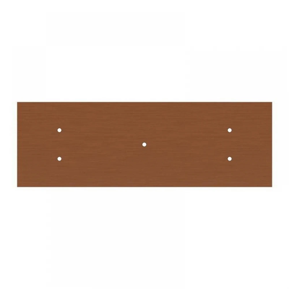 Κρεμαστό Φωτιστικό 5φωτο, με ορθογώνια ροζέτα Rose-One XXL 675 mm, υφασμάτινο καλώδιο και μεταλλικά στοιχεία - Χάλκινο ΜΑΤ Dibond - Creative Cables