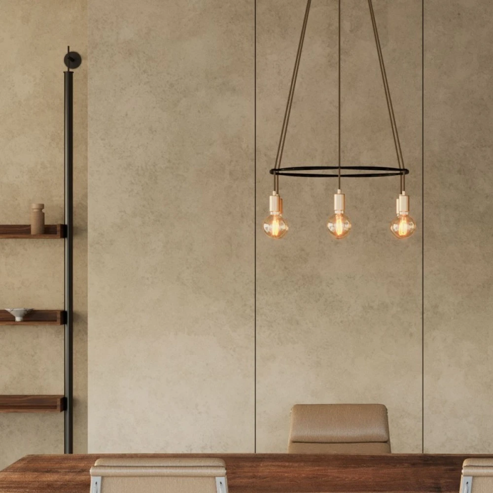 Κρεμαστό φωτιστικό 6φωτο Cage Globe Μπρονζέ 6xE27 - Creative Cables