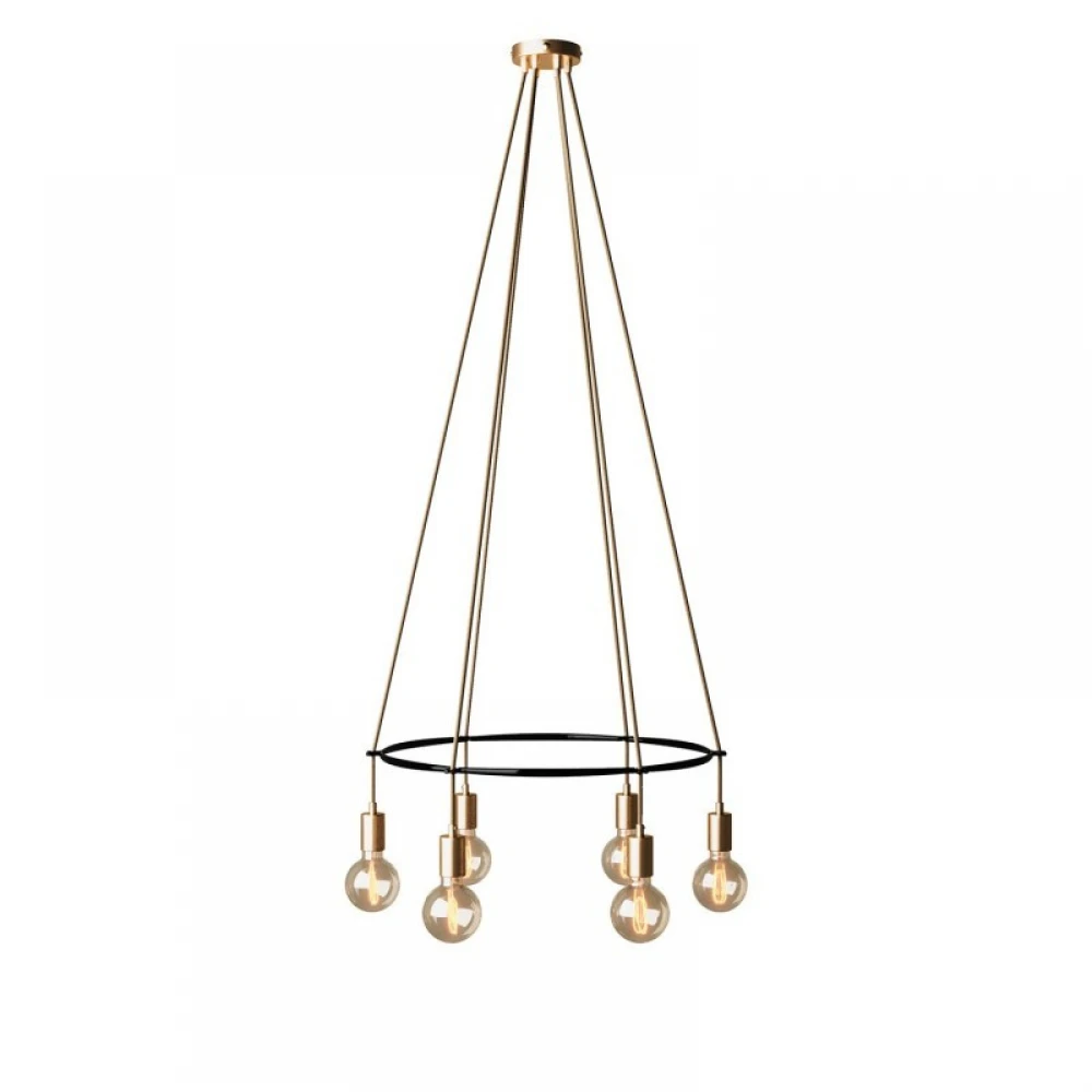 Κρεμαστό φωτιστικό 6φωτο Cage Globe Μπρονζέ 6xE27 - Creative Cables