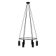 Κρεμαστό φωτιστικό 6φωτο Cage Tub-E14 Μαύρο 6xE14 - Creative Cables