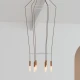 Κρεμαστό φωτιστικό 6φωτο Διπλό Cage P-Light Χάλκινο Αντικέ 6xE14 - Creative Cables