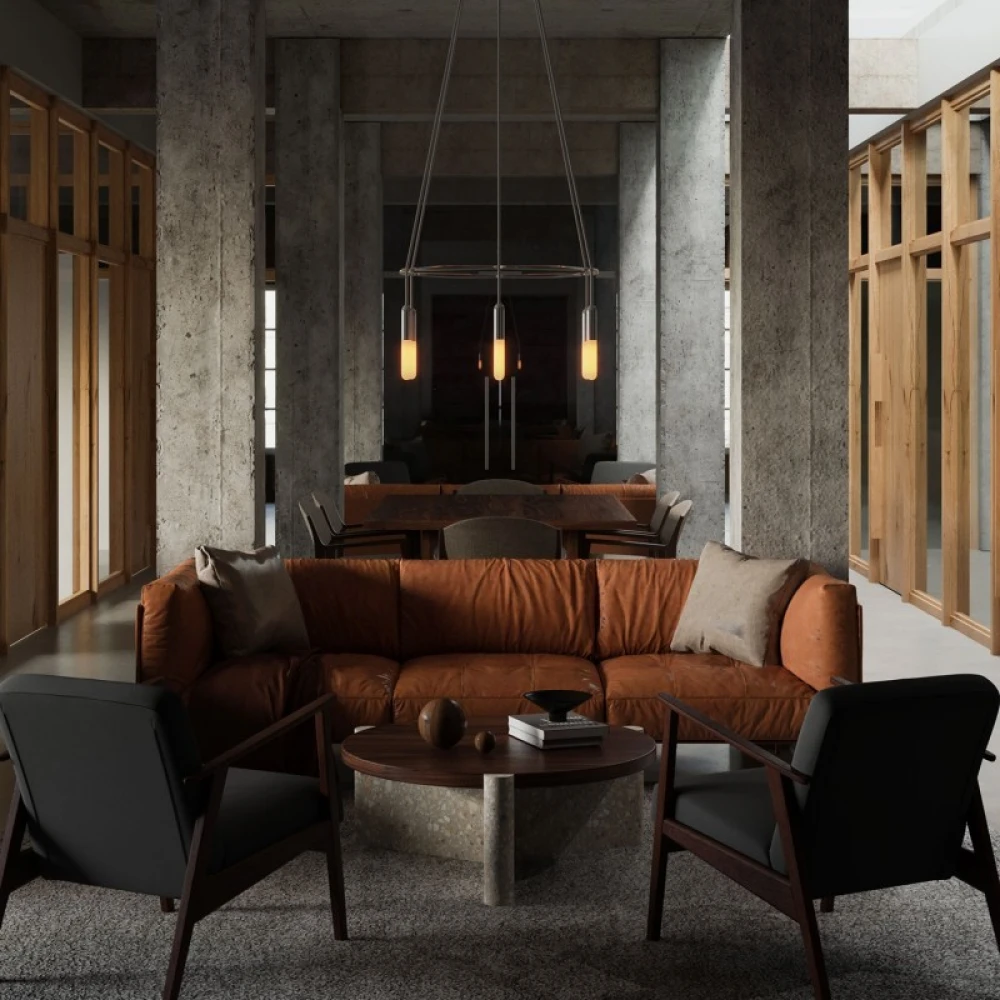 Κρεμαστό φωτιστικό 6φωτο Cage P-Light Νίκελ ΜΑΤ 6xE14 - Creative Cables