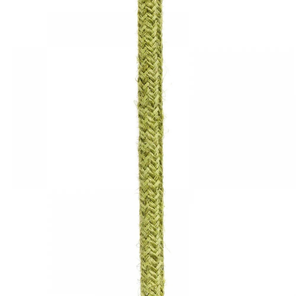 Στρογγυλό Υφασμάτινο Καλώδιο από Φυσική Τριχιά Φυσικό Πράσινο RN23 - Creative Cables