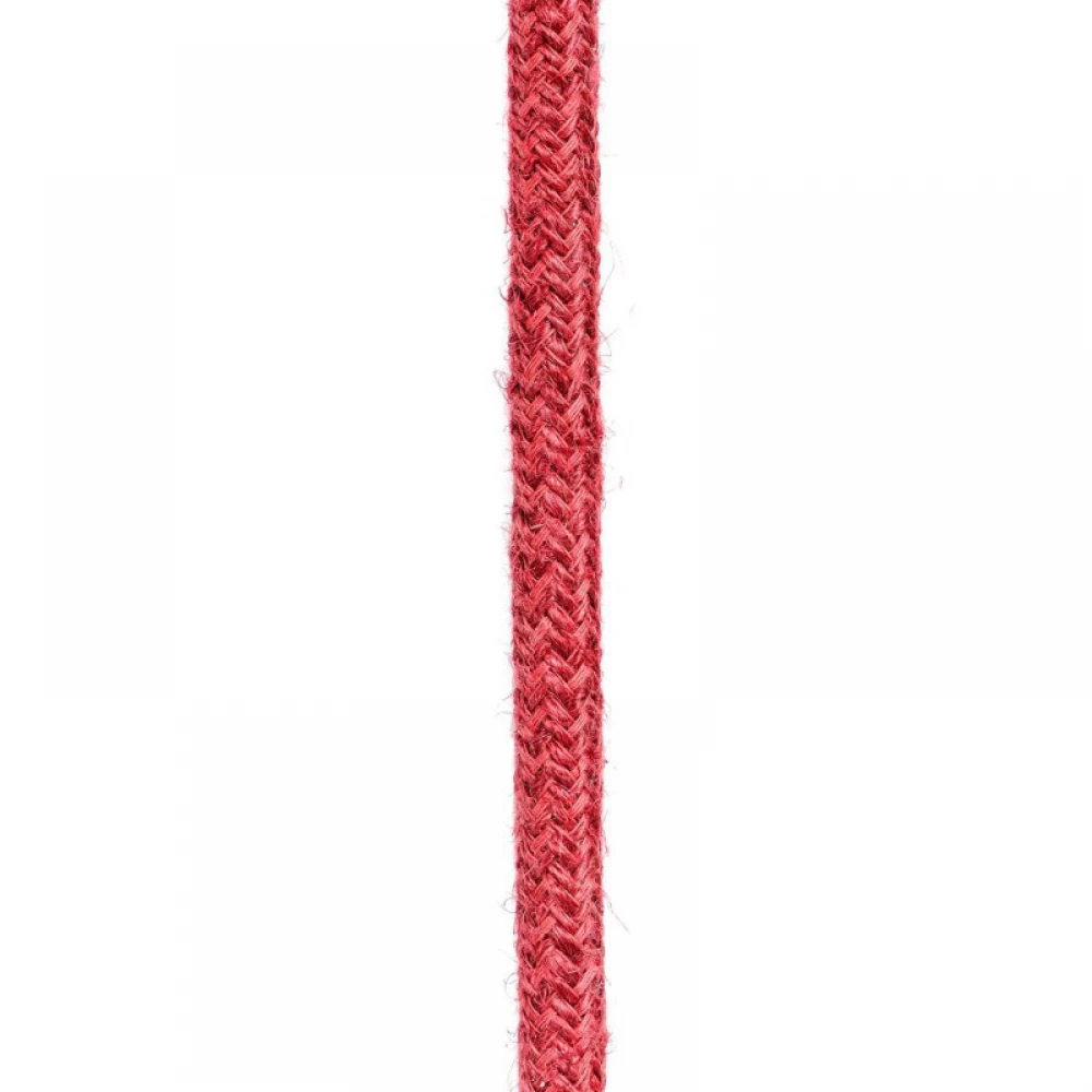 Στρογγυλό Υφασμάτινο Καλώδιο από Φυσική Τριχιά Κόκκινο RN24 - Creative Cables