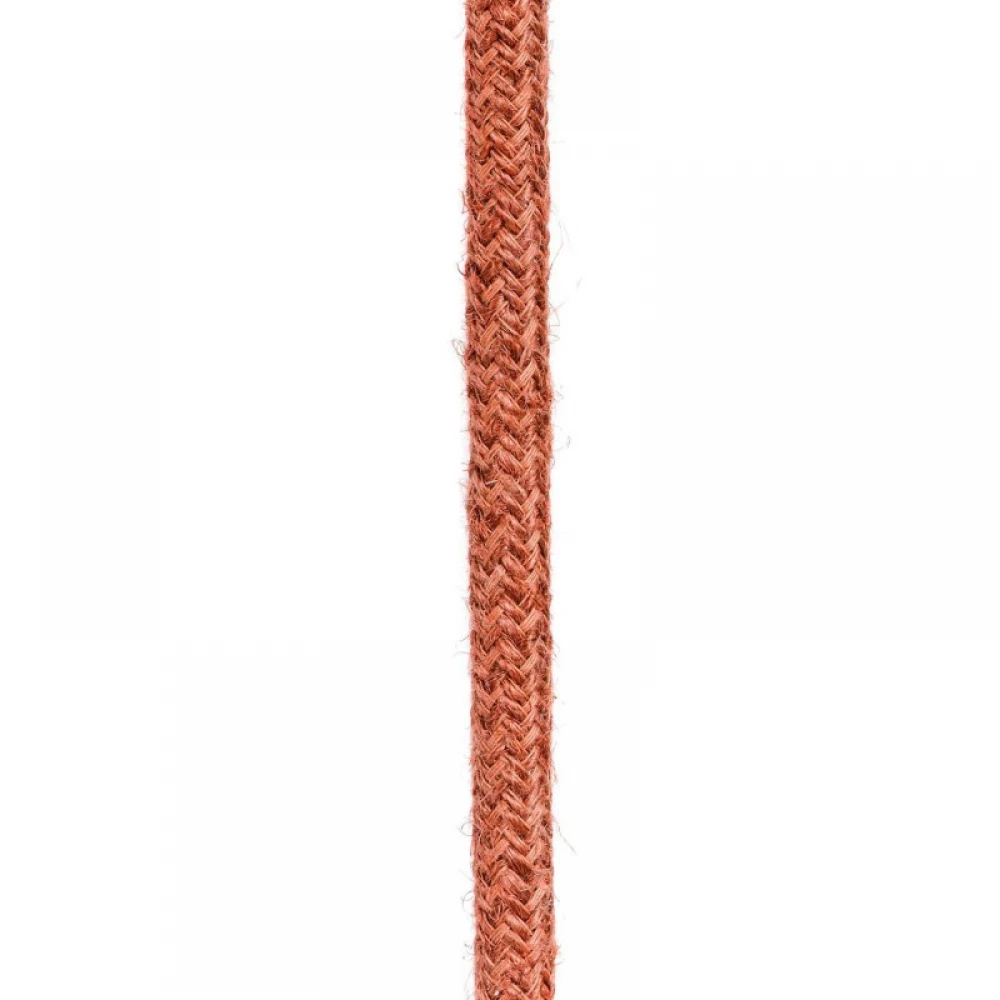Στρογγυλό Υφασμάτινο Καλώδιο από Φυσική Τριχιά Γήινο Πορτοκαλί RN27 - Creative Cables