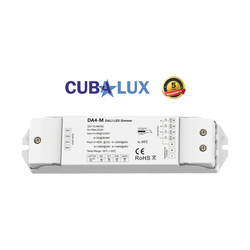DALI 4 CHANNEL CONTROLLER DT6 - DT8 - Cubalux