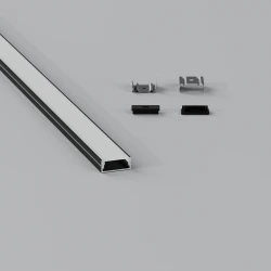 ΣΕΤ ΠΡΟΦΙΛ ΑΠΛΟ ΦΑΡΔΥ ΜΑΥΡΟ ΜΕ ΚΑΛΥΜΜΑ OPAL (2Μ) - CUBALUX