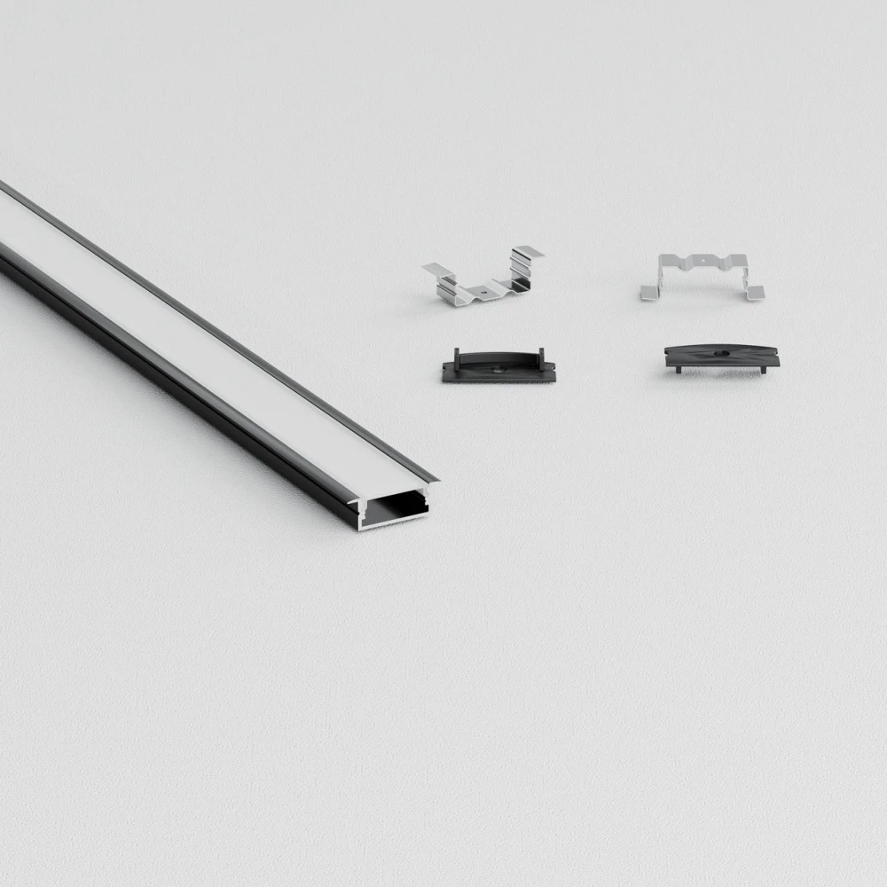 ΣΕΤ ΠΡΟΦΙΛ ΧΩΝΕΥΤΟ ΦΑΡΔΥ ΜΑΥΡΟ ΜΕ ΚΑΛΥΜΜΑ OPAL (2Μ) - CUBALUX