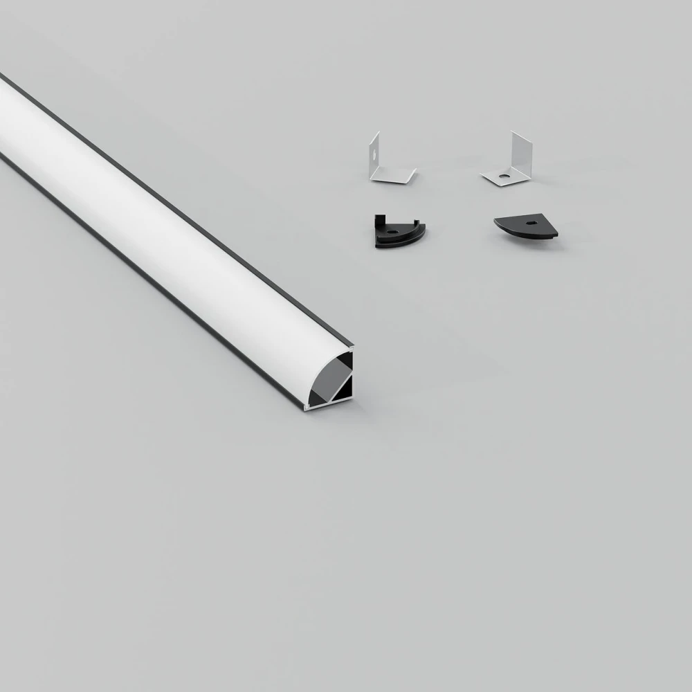 ΣΕΤ ΠΡΟΦΙΛ ΓΩΝΙΑΚΟ ΜΑΥΡΟ ΜΕ ΚΑΛΥΜΜΑ OPAL (2Μ) - CUBALUX