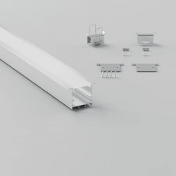 ΣΕΤ ΠΡΟΦΙΛ ΧΩΝΕΥΤΟ ΜΕΓΑΛΟ ΑΣΗΜΙ ΜΕ ΚΑΛΥΜΜΑ OPAL (2Μ) - CUBALUX