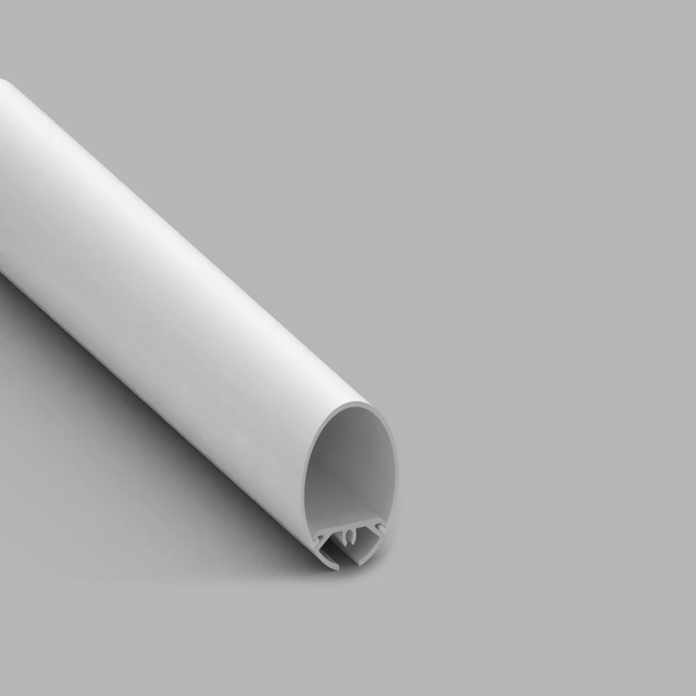 ΣΕΤ ΠΡΟΦΙΛ ΣΤΡΟΓΓΥΛΟ ΛΕΥΚΟ Φ30 ΜΕ ΚΑΛΥΜΜΑ OPAL (2Μ) - CUBALUX