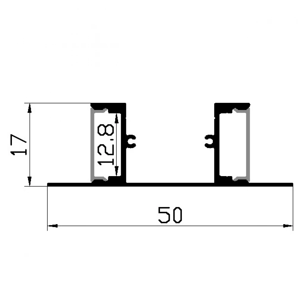 ΣΕΤ ΠΡΟΦΙΛ ΔΙΠΛΗΣ ΕΚΠΟΜΠΗΣ ΛΕΥΚΟ ΜΕ ΚΑΛΥΜΜΑ OPAL (2Μ) - CUBALUX