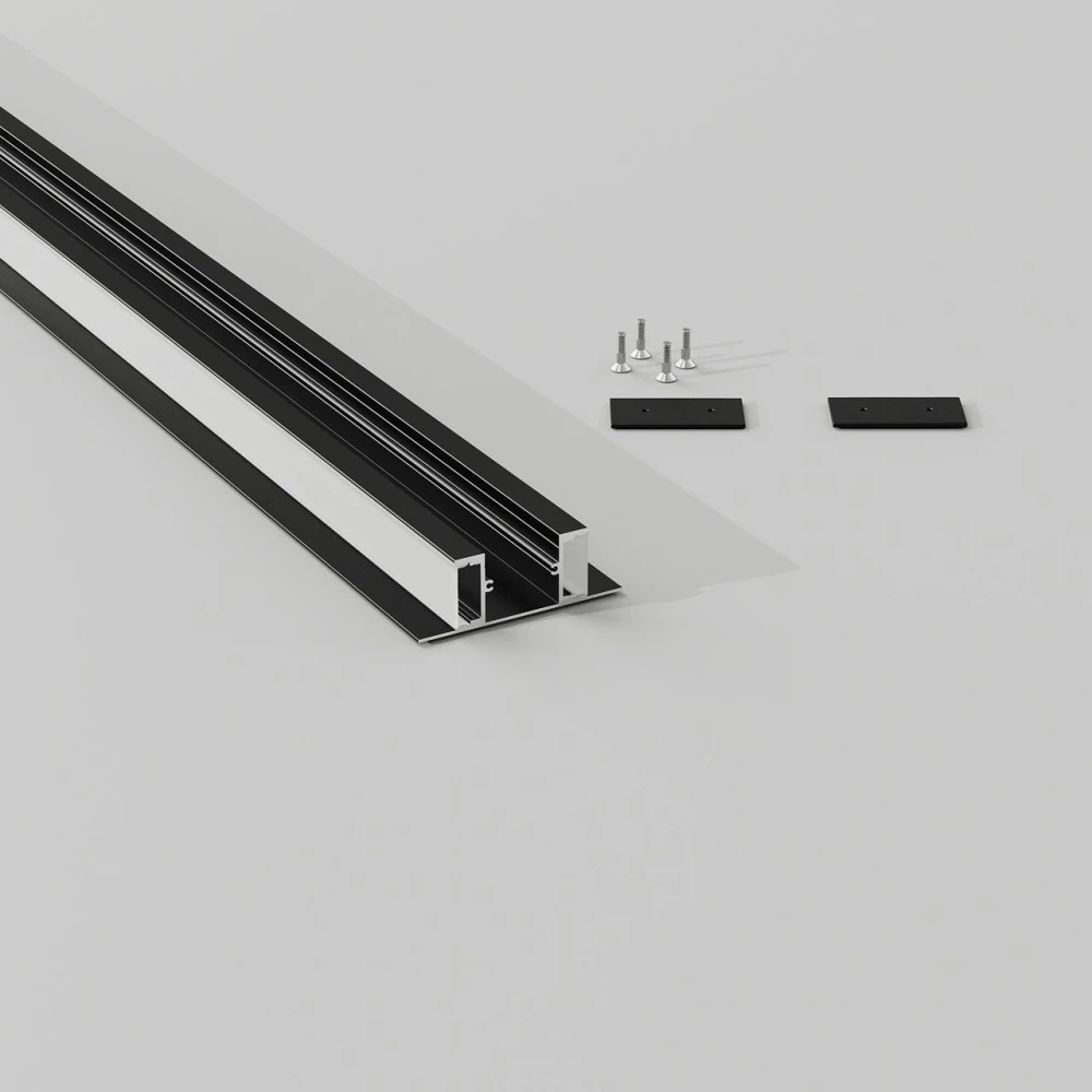 ΣΕΤ ΠΡΟΦΙΛ ΔΙΠΛΗΣ ΕΚΠΟΜΠΗΣ ΜΑΥΡΟ ΜΕ ΚΑΛΥΜΜΑ OPAL (2Μ) - CUBALUX