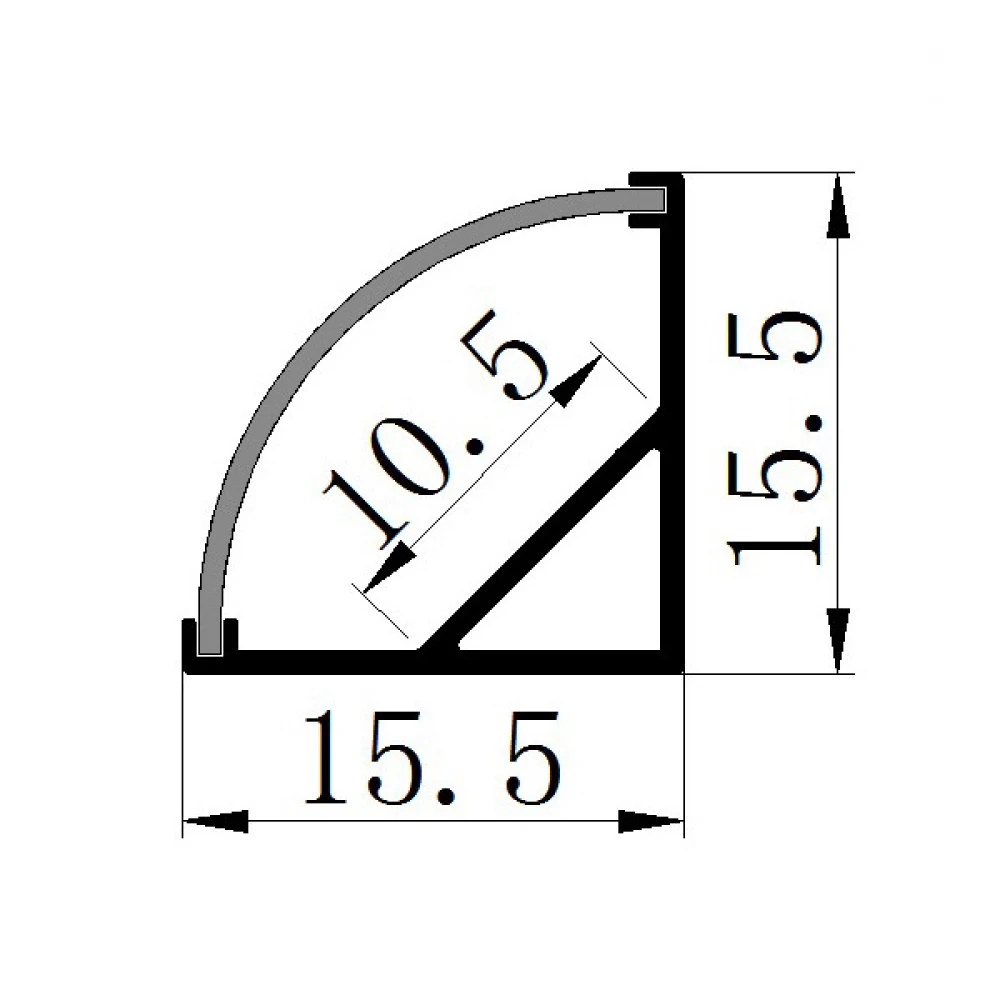 ΠΡΟΦΙΛ ΓΩΝΙΑΚΟ ΑΣΗΜΙ 15,5Χ15,5 (2Μ) - CUBALUX