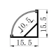 ΠΡΟΦΙΛ ΓΩΝΙΑΚΟ ΑΣΗΜΙ 15,5Χ15,5 (2Μ) - CUBALUX