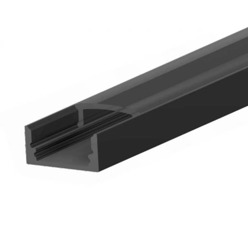 Προφίλ Αλουμινίου Τύπου Π Μαύρο 2 Μέτρα - CUBALUX