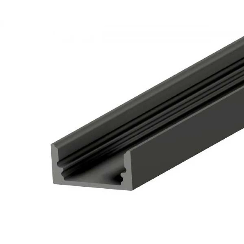 Προφίλ Αλουμινίου Τύπου Π Μαύρο 2 Μέτρα - CUBALUX