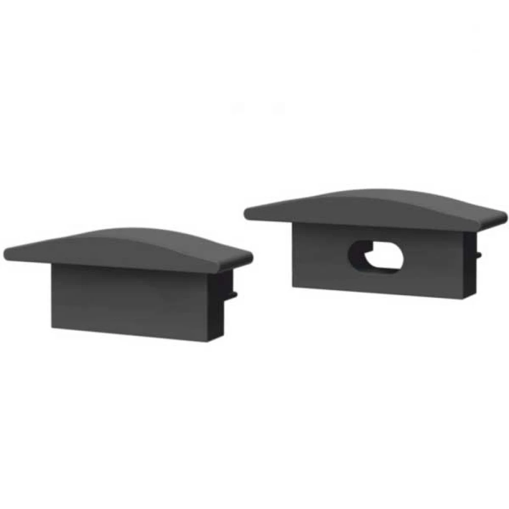 Πλαϊνή Τάπα Για Προφίλ Αλουμινίου Χωνευτό Μαύρο - CUBALUX