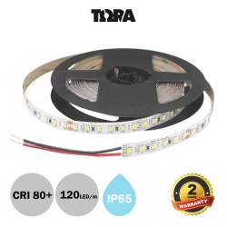 Ταινία Led TΩRA 24V 9,6 Watt IP65 - 5 μέτρα Ψυχρό Λευκό 6000K - CUBALUX
