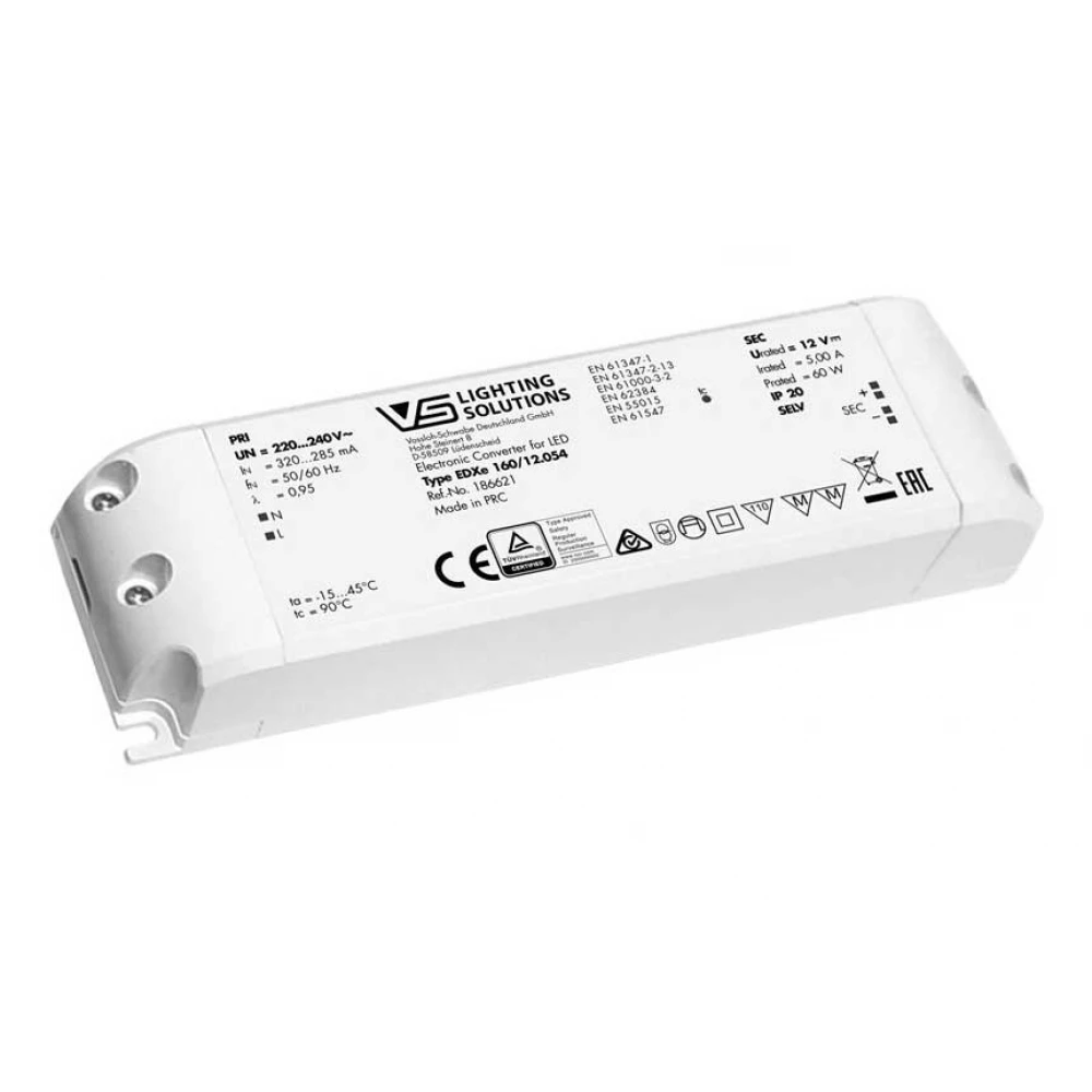 Τροφοδοτικό LED Vossloh Schwabe 60 Watt 12VDC IP20 - Cubalux
