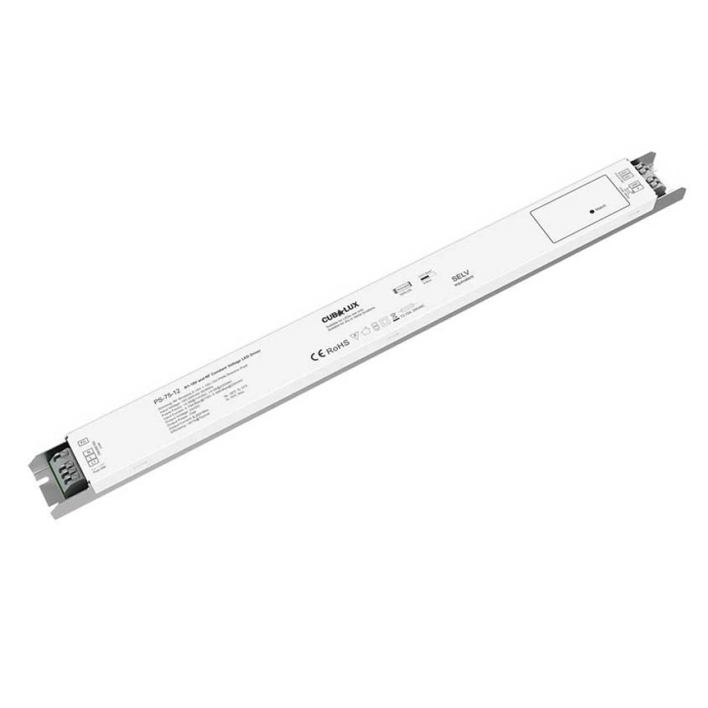 Dimmable RF, 0/1-10V, Push button Τροφοδοτικό LED Cubalux 75 Watt 12VDC IP20