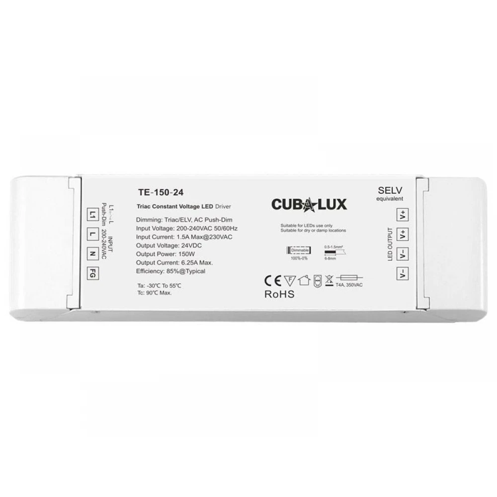 Dimmable TRIAC, Push button τροφοδοτικό LED Cubalux 150 Watt 24VDC IP20