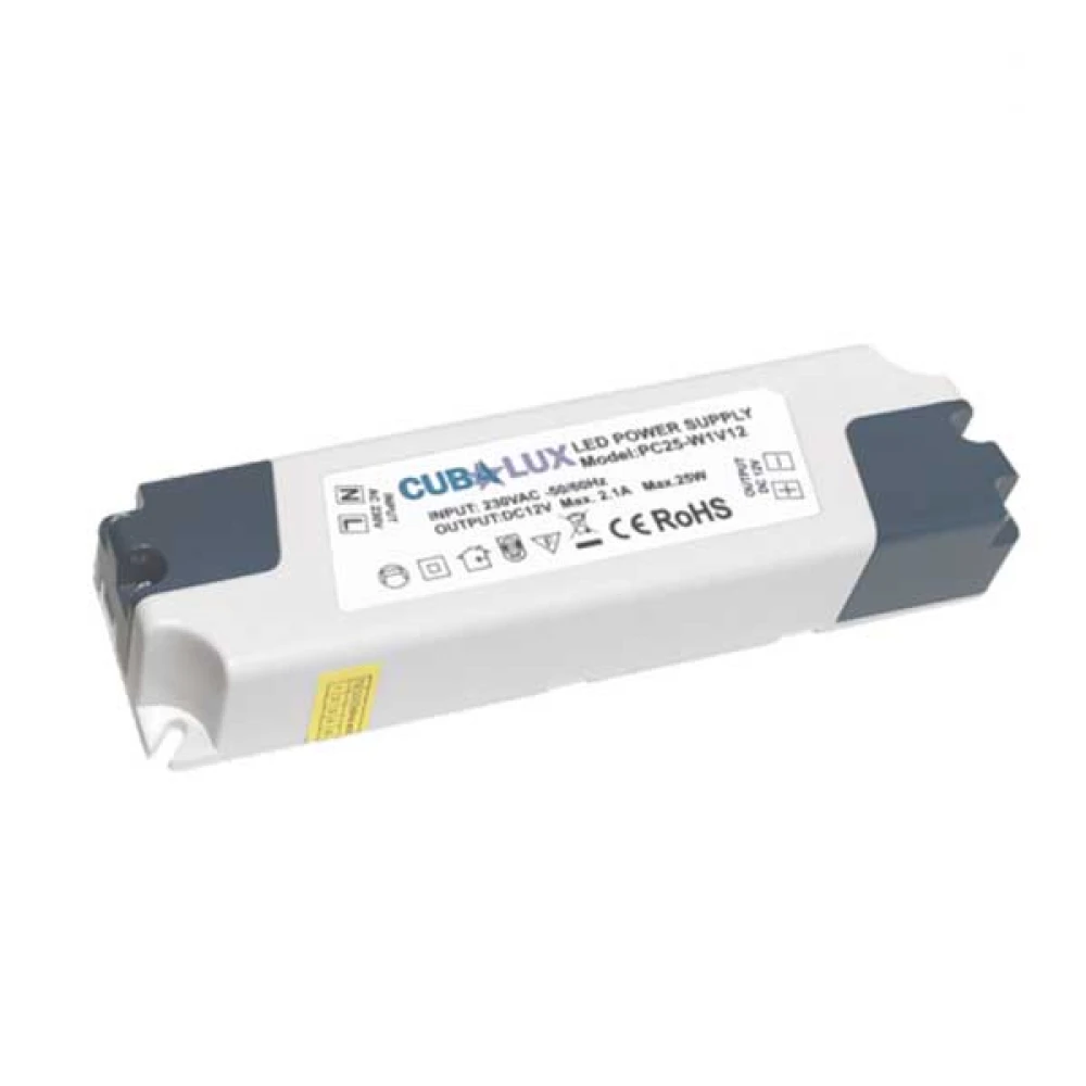 Τροφοδοτικό LED 25 Watt 12VDC IP20 - Cubalux
