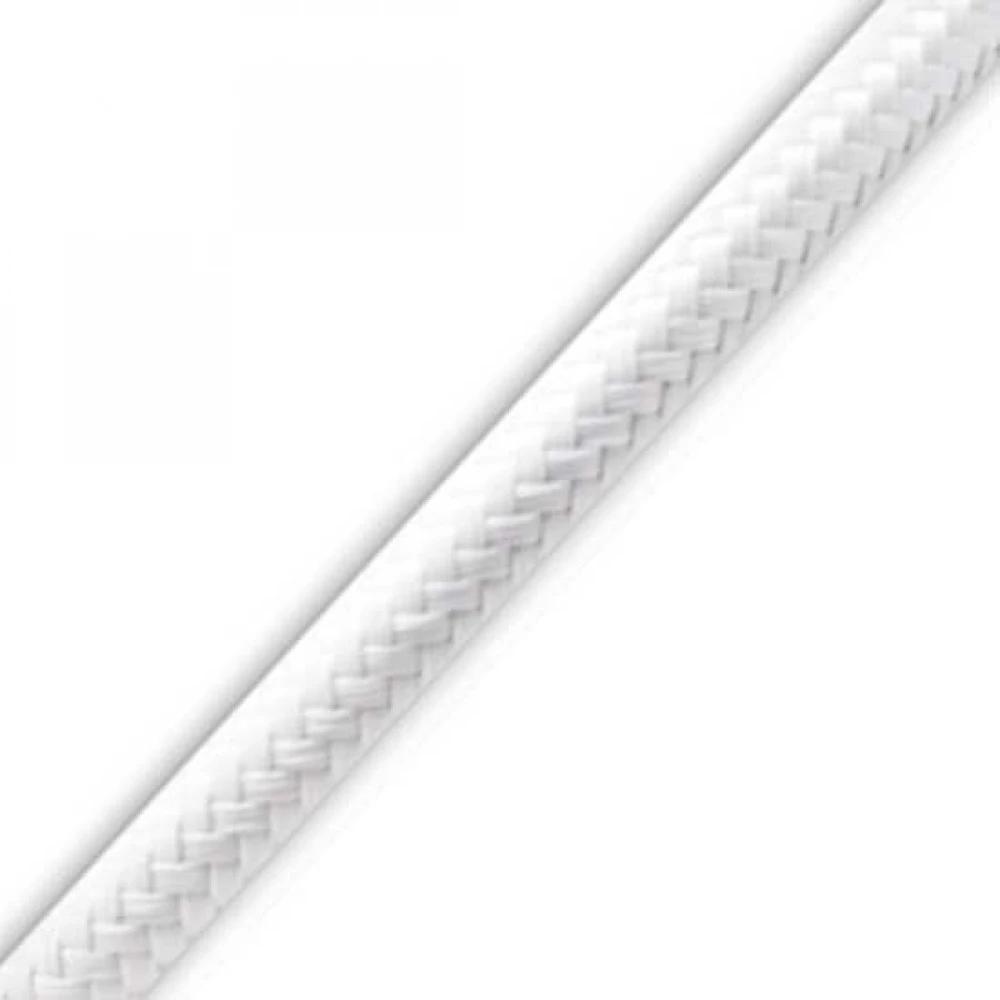 Υφασμάτινο Καλώδιο PVC Στρόγγυλο 2x 0,75 H03VV-F Λευκό - Cubalux