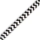 10 μέτρα Υφασμάτινο Καλώδιο PVC Στρόγγυλο 2x 0,75 H03VV-F Λευκό-Μαύρο - Cubalux