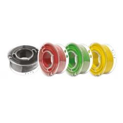 10 μέτρα Υφασμάτινο Καλώδιο PVC Στρόγγυλο 2x 0,75 H03VV-F Λευκό-Μαύρο - Cubalux