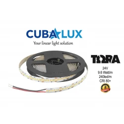Ταινία Led 9.6W IP20 24V TΩRA 5 μέτρα - CUBALUX Θερμό Λευκό 2700K