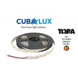 Ταινία Led 19.2W IP20 24V TΩRA 5 μέτρα - CUBALUX Θερμό Λευκό 2700K