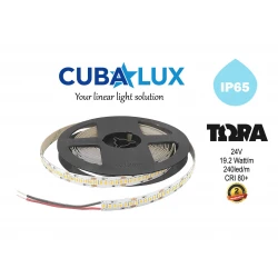 Ταινία Led 19.2W IP65 24V TΩRA 5 μέτρα - CUBALUX Θερμό Λευκό 3000K