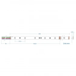 Ταινία Led Αυτοκόλλητη 7.2W 24V IP67 RGB TΩRA 5 μέτρα CUBALUX
