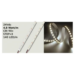 Ταινία LED Emphasis 4,8 Watt/m 24V CRI90 IP67 140 LED/m 5m (10.4mm) 2700K - 5 μέτρα - CUBALUX